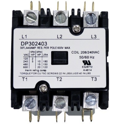 Supco - Contactor 30A 240V 3P Supco - Contactor 30A 240V 3P
